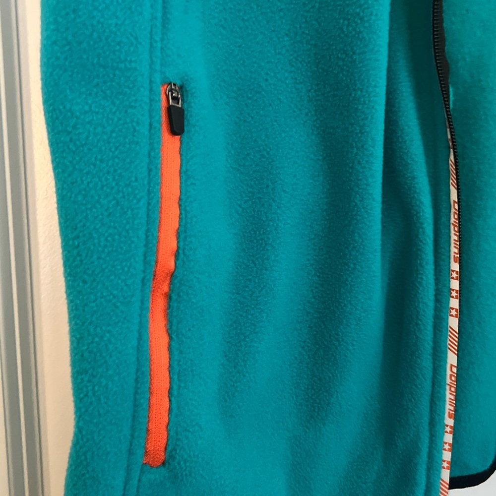 NFL Team Apparel Miami Dolphins Fleece Full Vest Reflective Size Large - Picture 5 of 12